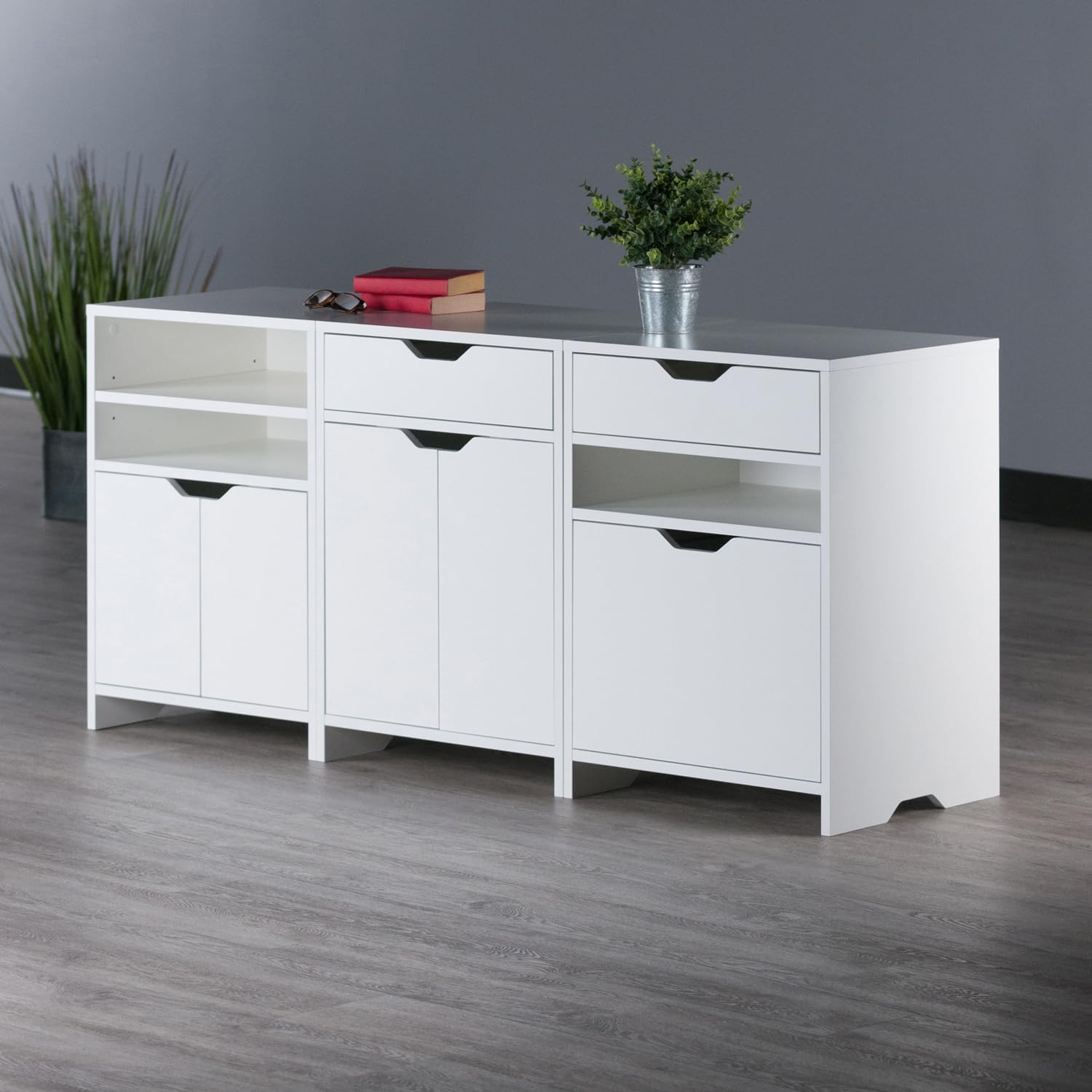 Winsome Wood Nova Storage Cabinet, White