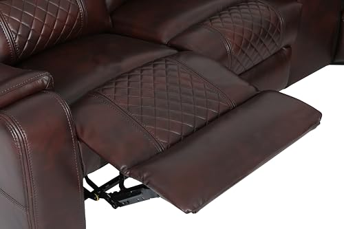 Sofas, 2 Recliner Seat, Brown