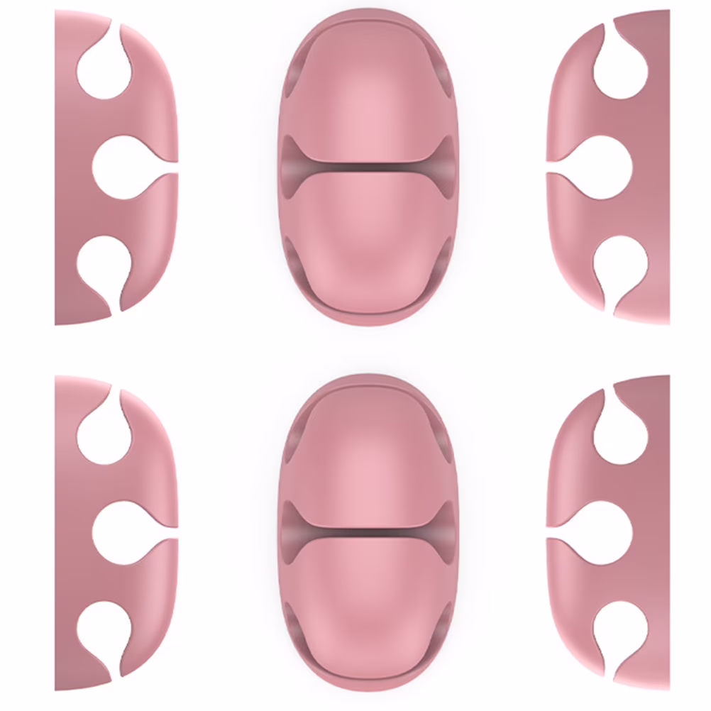 6 Pcs Cable Manager Tie Holder Wire Organizer Self Adhesive Cord Clips for Phone and Home Office Use