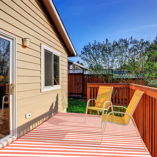 Reversible Outdoor Rugs for Patio Decor 6x9ft Striped Waterproof Portable Outdoor Carpet Plastic Straw Rug Indoor Outdoor Area Rug Floor Mat for Patio Clearance RV Camping Picnic Beach Backyard