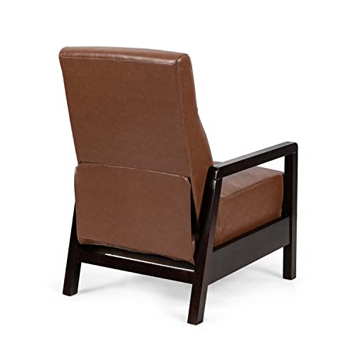 Christopher Knight Home Fernhill Recliner, Cognac Brown + Dark Espresso