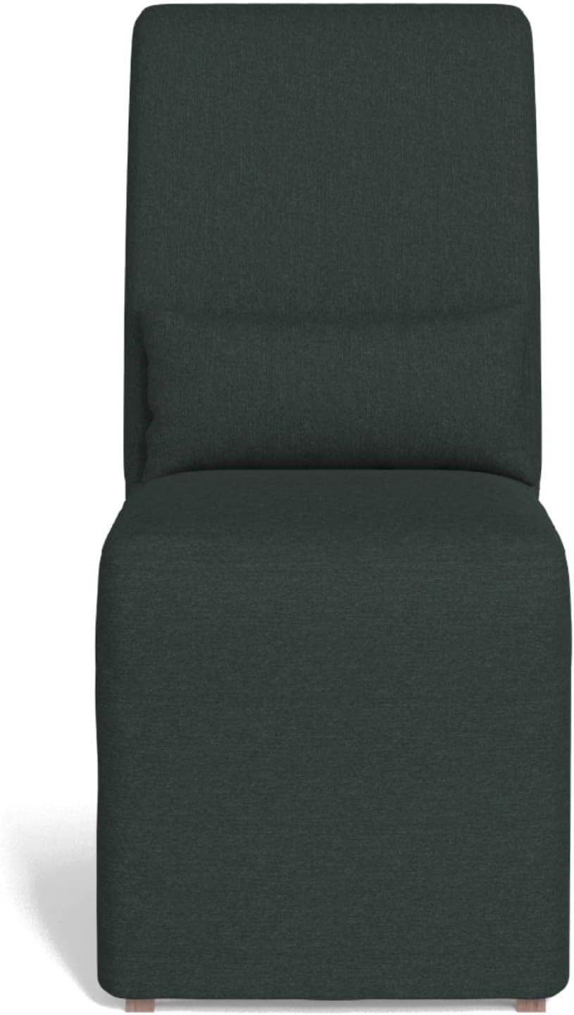 Sunset Trading Slipcovered Upholstered Dining Chair, Dark Gray
