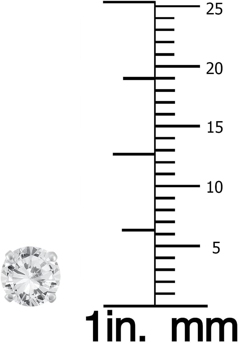 1 Carat TW Round Solitaire Diamond Stud Earrings in .925 Sterling Silver