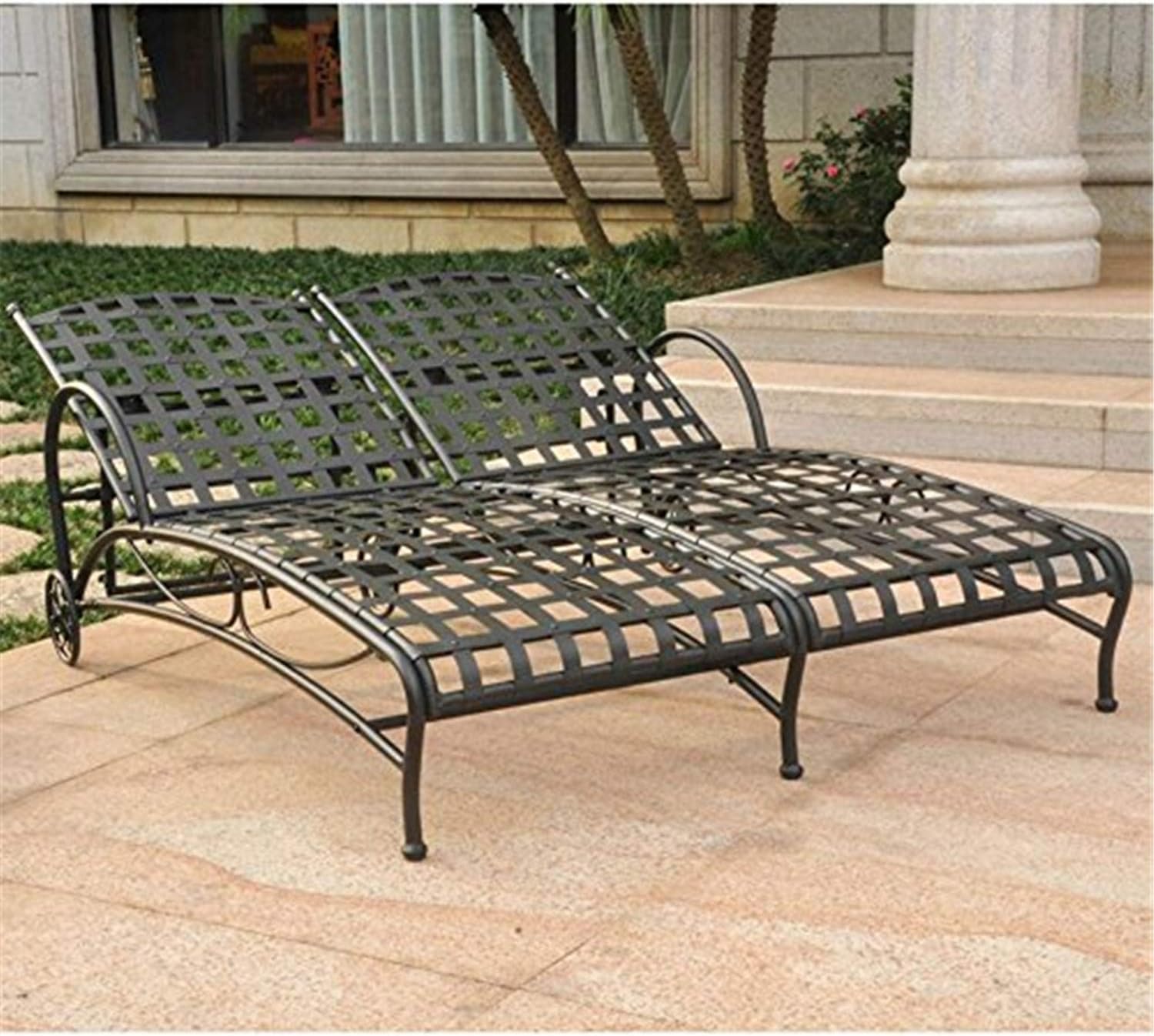 International Caravan Santa Fe Nailhead Double Multi Position Chaise Lounge