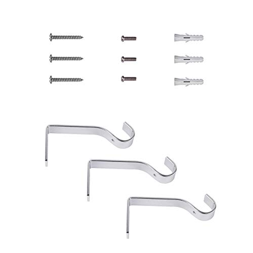 WL.Rocaille Diamond Curtain Rod 3/4 Inch Curtain Rods, Acrylic Finials Single Curtain Rod 48 to 84-Inch Window Curtain Rod (Champagne)