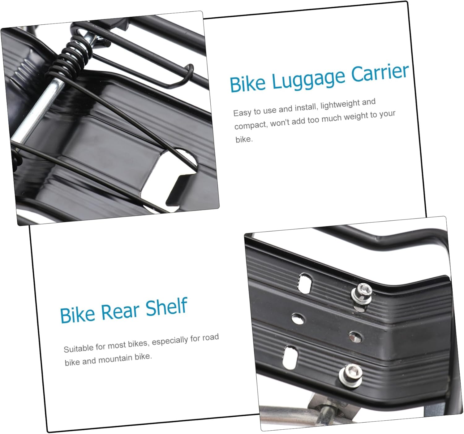 GANAZONO Bike Carrier Rack Bike Rear Shelf Shelves Universal Bike Luggage Back Shelf Rack Fixie Bike Racking Shelving Bike Rear Rack Carrier Bike Cargo Carrier Bike Rack MTB Back Rear Frame