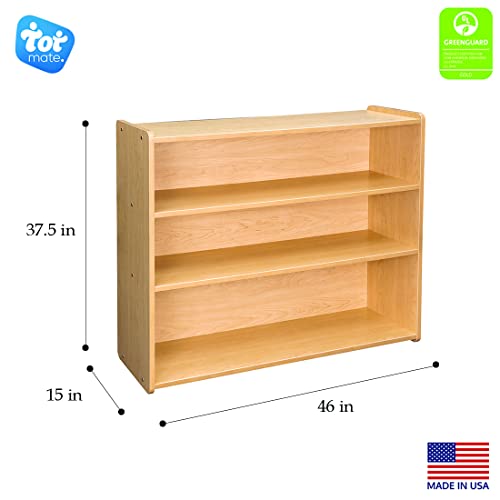 Single-Sided 3-Shelf Storage Unit for Kids and Toddlers - 46