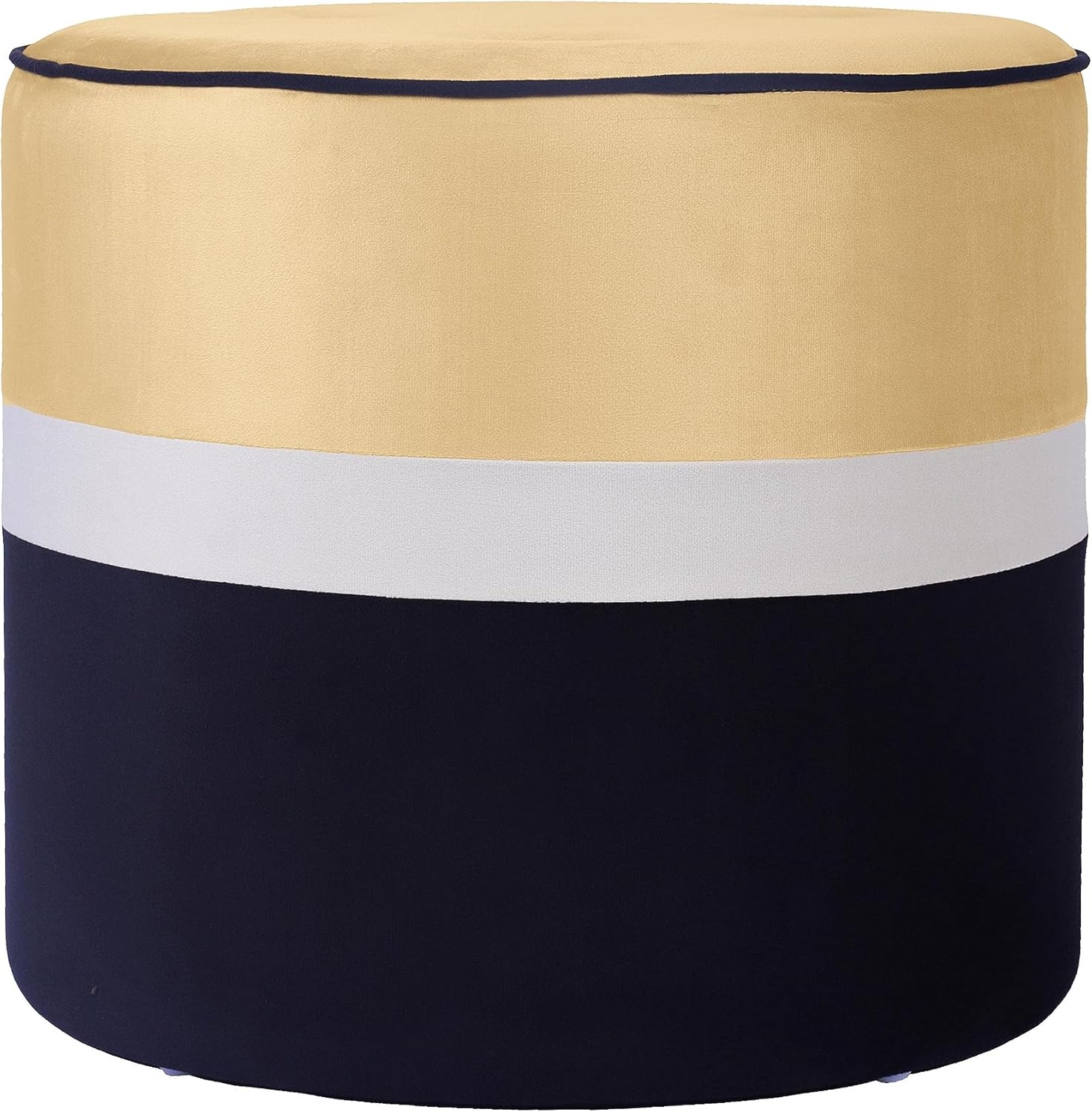 TOV Furniture Klondike Champagne & Black Velvet Ottoman