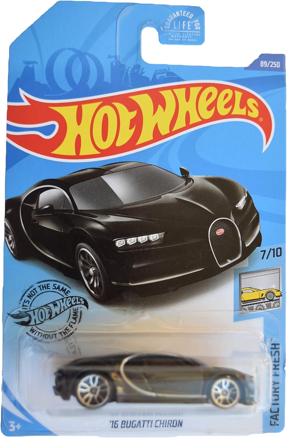 Hot Wheels Factory Fresh 7/10 '16 Bugatti Chiron 89/250, Black