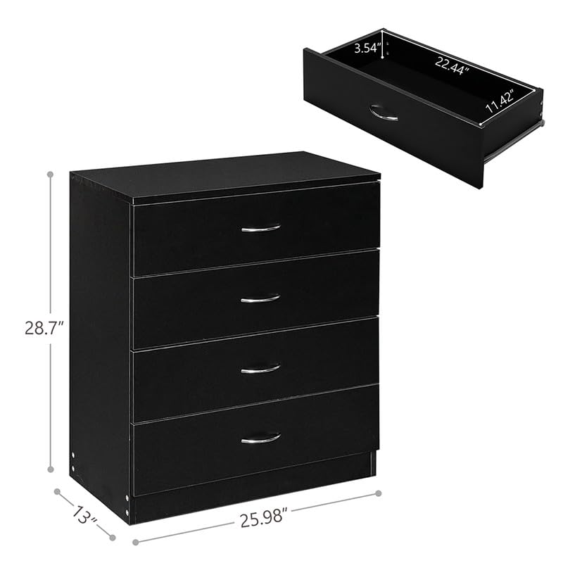 NOLLAM Nightstand with 3 Drawers,Modern Dresser,Dressers & Chests of Drawers Side Table Wood Top with Metal Handles 25.98