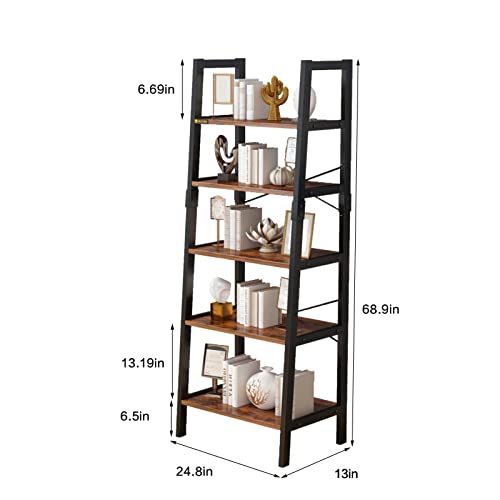 5 Tier Bookcase Bookshelf 68.9” Tall Bookcase Shelf Storage Organizer Modern Book Shelf Freestanding Storage Shelving Unit