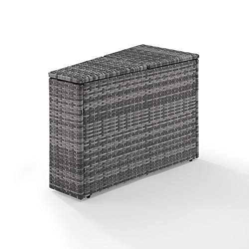 Crosley Furniture CO7210-GY Catalina Outdoor Wicker Sectional Arm Table, Gray