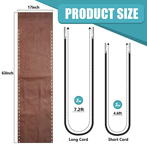 Queekay Zero Gravity Chair Replacement Fabric with 4 Bungee Cord Anti Gravity Lounge Chair Cloth Mesh Zero Gravity Chair Repair Kit for Patio Recliner Chair Outdoor Lawn Pool (Blue,63 x 17 Inch)