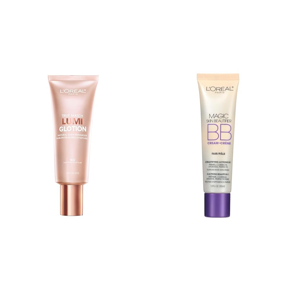 L'Oreal Paris Makeup True Match Lumi Glotion Illuminator Highlighter and Magic Skin Beautifier BB Cream, 1.35 and 1 Ounces