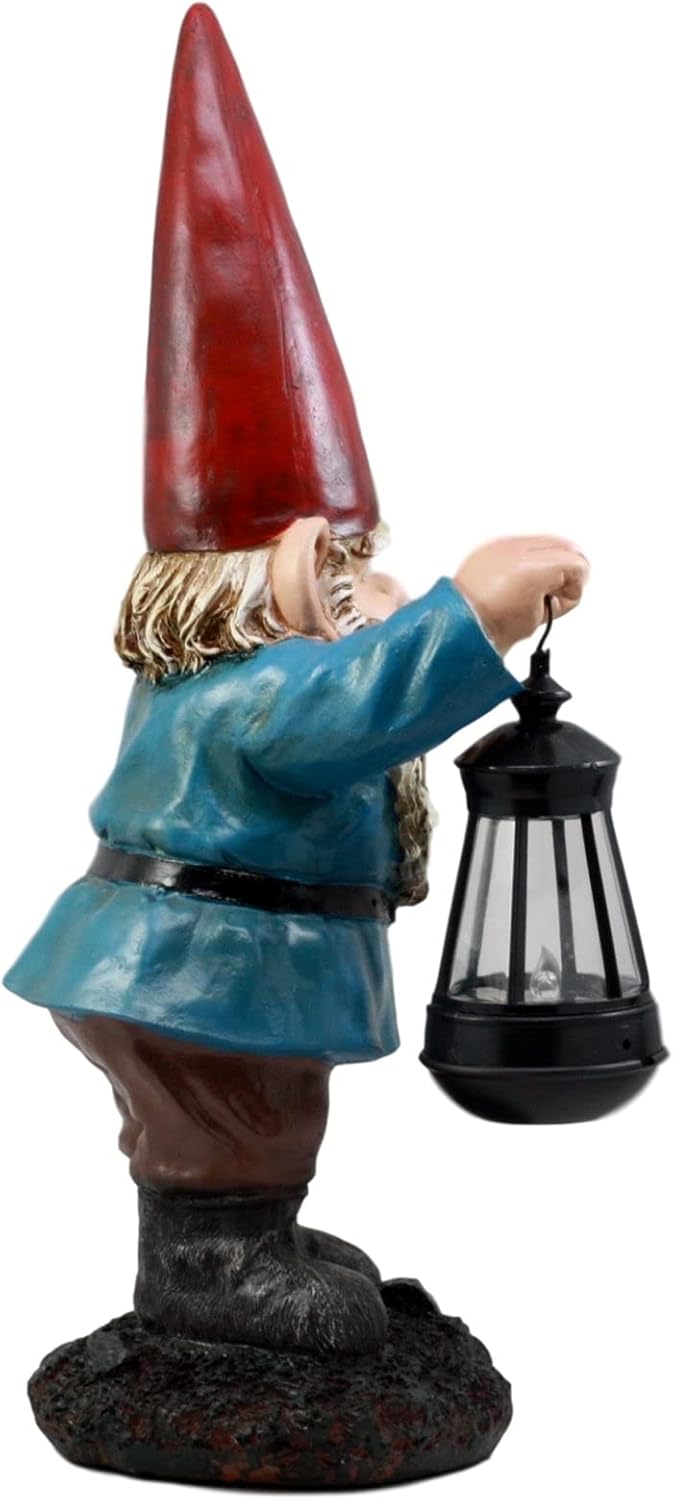 Ebros Gift Whimsical Enchanter Gnome Holding Book of Spells Statue 17.25
