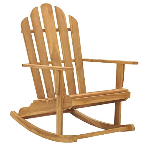 Adirondack Rocking Chair,Patio Chairs,Outdoor Furniture,Lounge Armchair, Garden Chair,Assembly Required,Used in Patio,Comfortable Garden, Poolside, Balcony, Solid Teak Wood