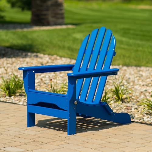 Folding Adirondack Chair Set Made with All-Weather Tangentwood, 2 Chairs, 1 Side Table, Oversized, High End Patio Furniture for Porch, Lawn, Deck, No Maintenance, USA Made, Teak