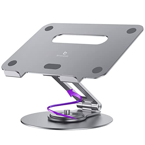 Adjustable MacBook Stand for Desk, Ergonomic Aluminum Laptop Riser with Heat-Vent, Compatible for 10-17