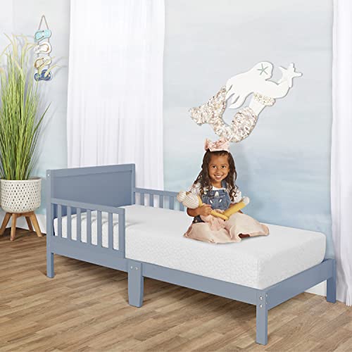 648-WHT Brookside Toddler Bed, 53lx29bx28h inches, White & Baby Fairy 5” Foam Crib & Toddler Bed Mattress in a Box, White I Greenguard Gold Certified I JPMA Certified