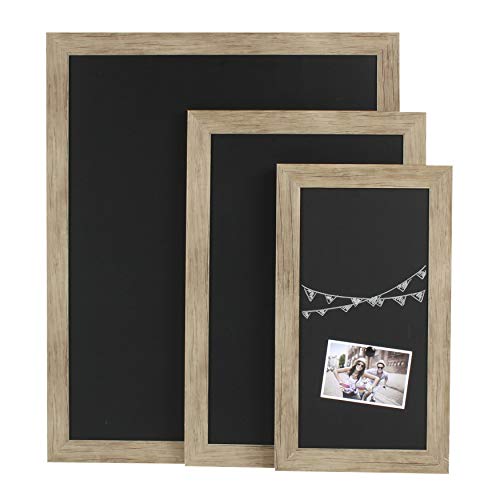 Beatrice Framed Magnetic Chalkboard, 18x27, Rustic Brown