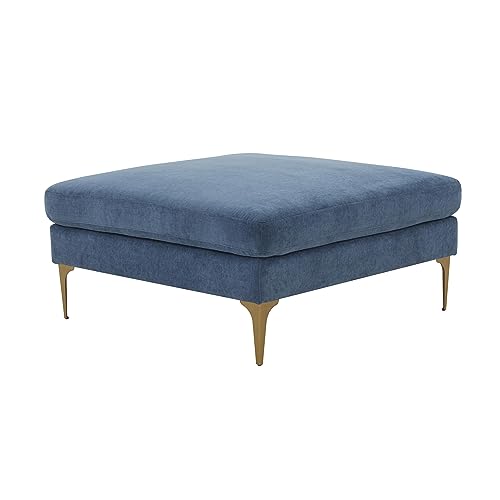 Tov Furniture Serena Cream Velvet Ottoman