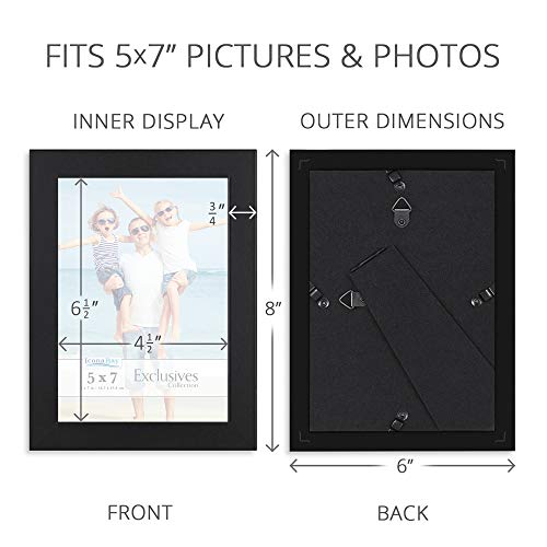Icona Bay 8x10 Picture Frames (White, 6 Pack), Sturdy Wood Composite Photo Frames 8 x 10, Sleek Design, Table Top or Wall Mount, Exclusives Collection