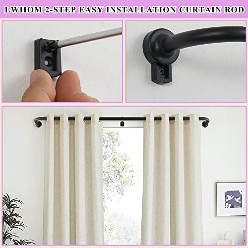 Brushed Nickel Disc Curtain Rods, 84-144 Inches Window Curtain Rod,Adjustable Room Darkening Curtain Rod with Aluminum Finials and Brackets,Wrap Around Design