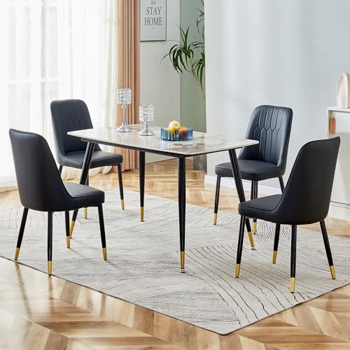 Modern Dining Table Set for 4,Dining Room Table and Chairs Set of 4,50