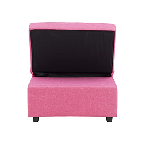 Powell Hot Pink Marnie Convertible Sofa Bed with Matching Roll Pillow