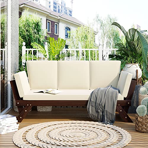 Aluminum Outdoor Patio Furniture Set, 5-Piece Modern Garden Sectional Sofa Set with End Tables, Coffee Table and Furniture Clips, Industrial Conversation Set for Backyard