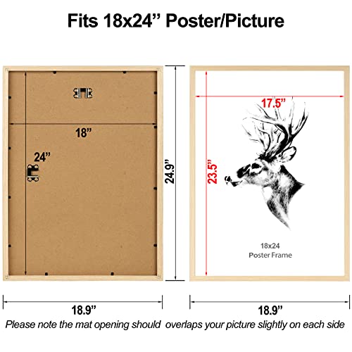 8x10 White Picture Frame Set of 2, Solid Wood Photo Frames with Tempered Glass, Display 5x7 with Mat or 8 x 10 without Mat for Wall Mount and Tabletop (2 Pack, White)