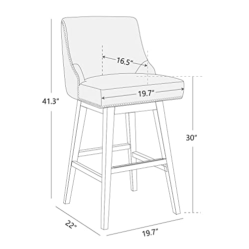 CHITA Counter Height Swivel Barstools, FSC Certified 26