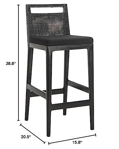 Safavieh Darin Barstool, Black/White
