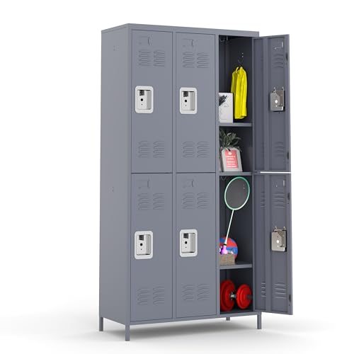 9 Door Metal Locker, Storage Lockers for Employees, Steel Storage Locker with Lock and Card Slot, Employee Lockers for Home, Office, School, Gym, Require Assembly(Black)