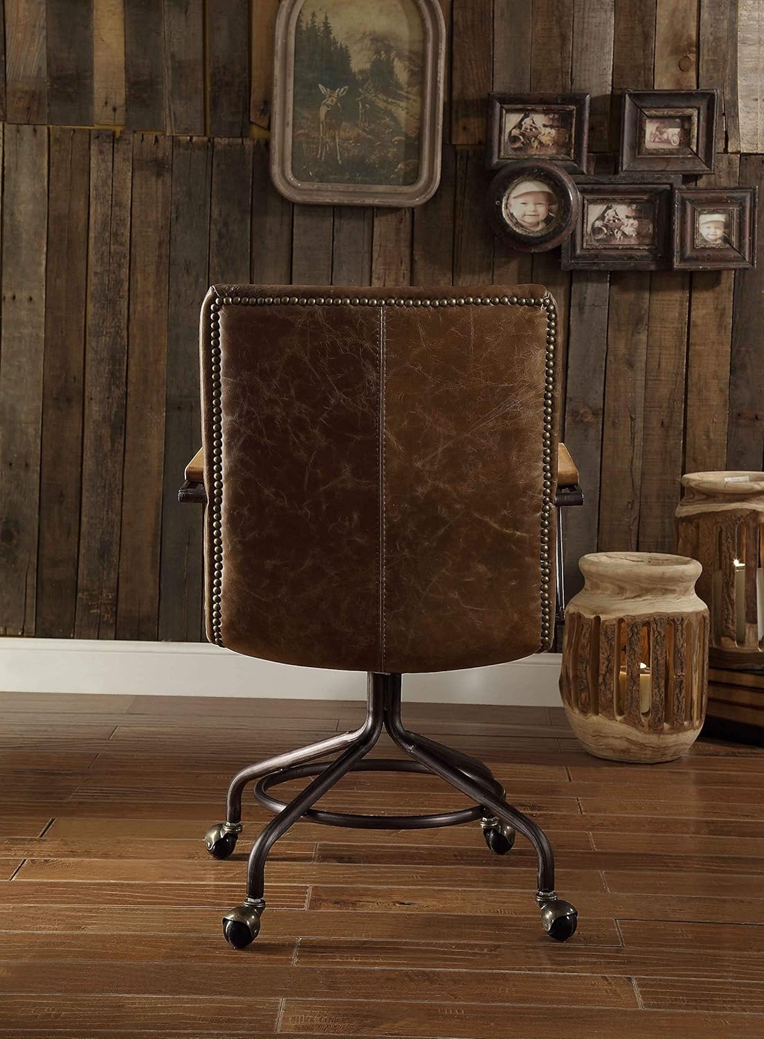 Acme Harith Office Chair in Vintage Whiskey Top Grain Leather 92416