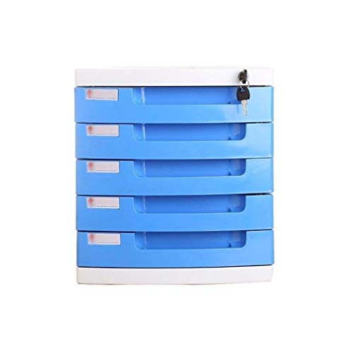 Office Storage Box,Desktop File Cabinet, with Lock/Blank Label and 5-Layer Drawer Storage Organization-3Color (Color : A1)