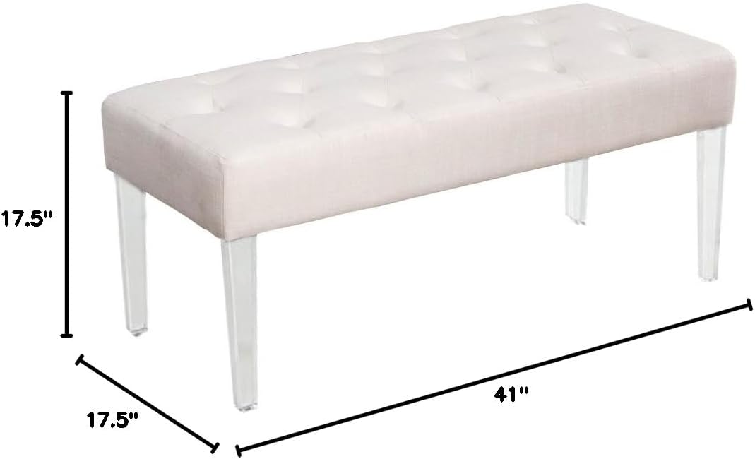 Warehouse of Tiffany Bellingham Fabric Ottoman, Natural