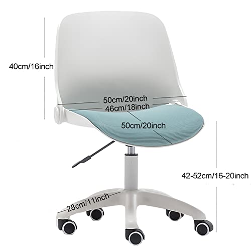 Office Chair Gaming Chair Computer Chair Plastic Office Chair with Wheels,Acrylic Adjustable Height Vanity Desk Chair Swivel Task Chair with Folding Backrest,Modern Armless Work Chairs Ergon
