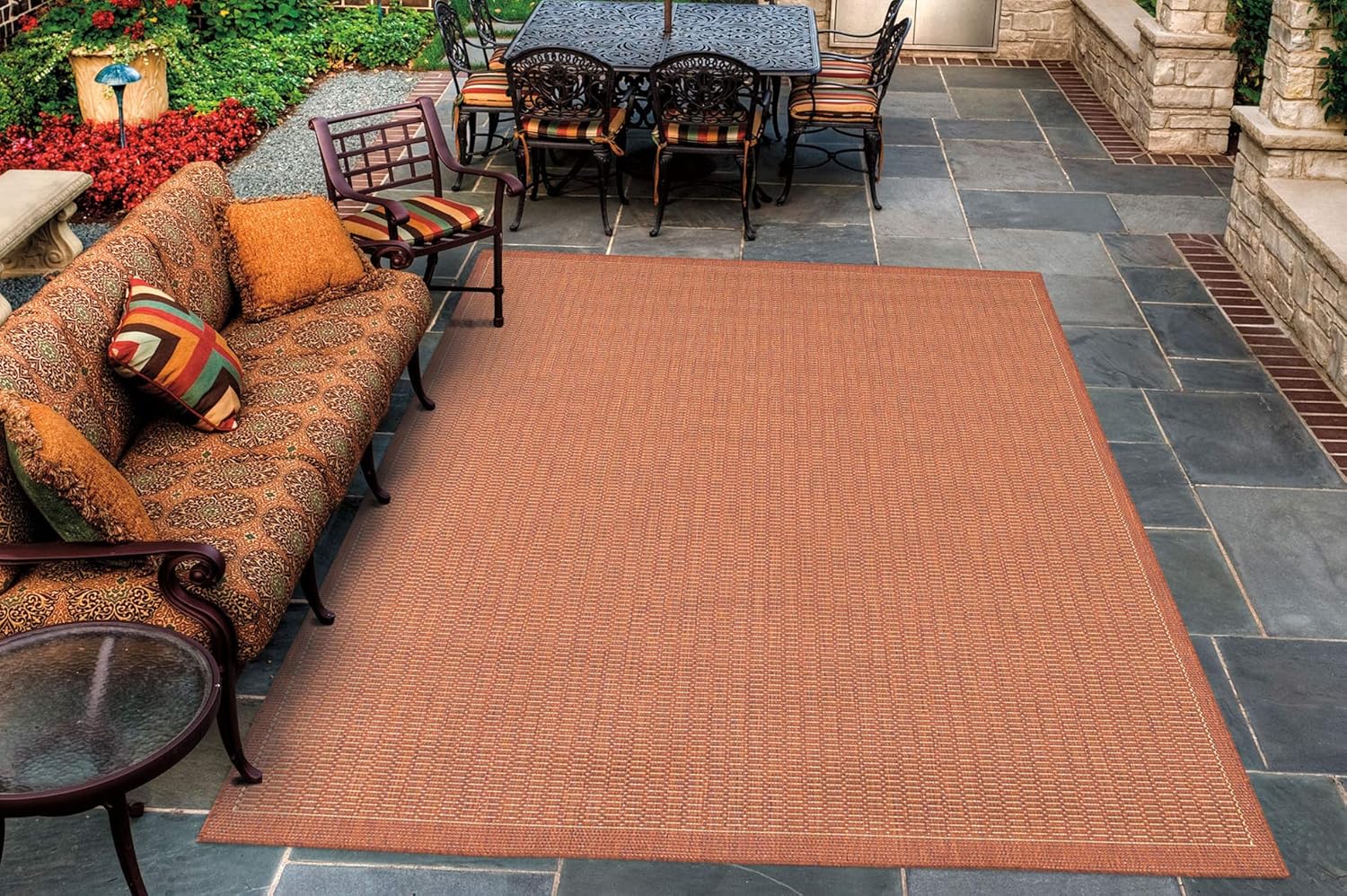 Couristan Recife Saddle Stitch Indoor/Outdoor Area Rug, 7'6