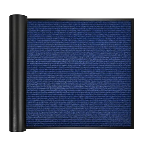 Door Mat Indoor Outdoor Heavy Duty Mats, Entrance Mat Waterproof Dirt Resistant Natural Rubber Backing,Low Profile Front Doormats for Entryway Garage Porch Patio,23 x 35inch(Grey)