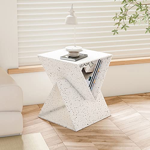 Couch End Table Small End Table,Metal Side Table 3 Tier Nightstand, Square Accent Coffee Table Sofa Side Table, Waterproof Indoor Outdoor Snack Table for Living Room Bedroom Office Corner Tables for