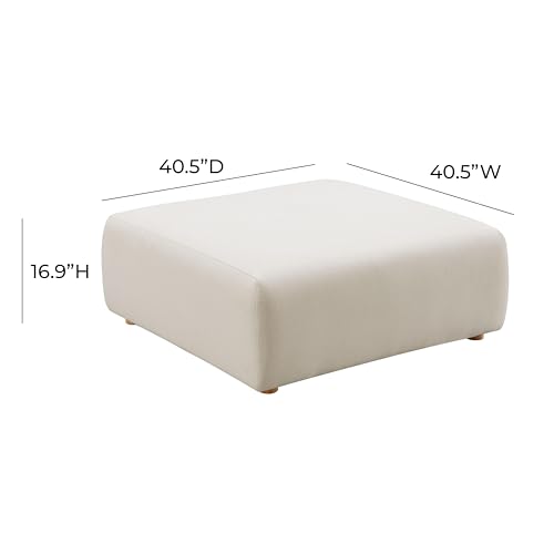 Tov Furniture Hangover Cream Linen Ottoman