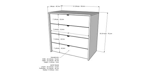 Nexera 402668 4-Piece Bedroom Set with Bed Frame, Headboard, Nightstand & Dresser, Queen|White & Bark Grey