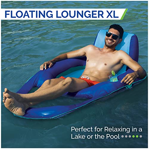 Kelsyus Premium Floating Lounger with Fast Inflation, Inflatable Recliner Chair, Lake & Pool Float for Adults with Cup Holder, Amazon Exclusive