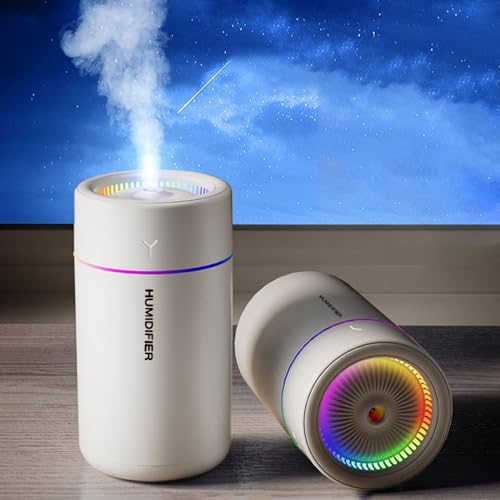 Portable Mini Humidifier - 400ml Car Diffuser Cool Mist Humidifier, Night Light, Quiet USB Rechargeable 𝑃𝑒𝑟𝑠𝑜𝑛𝑎𝑙 Desktop Humidifier for Office Bedroom Car Orders Placed By Me
