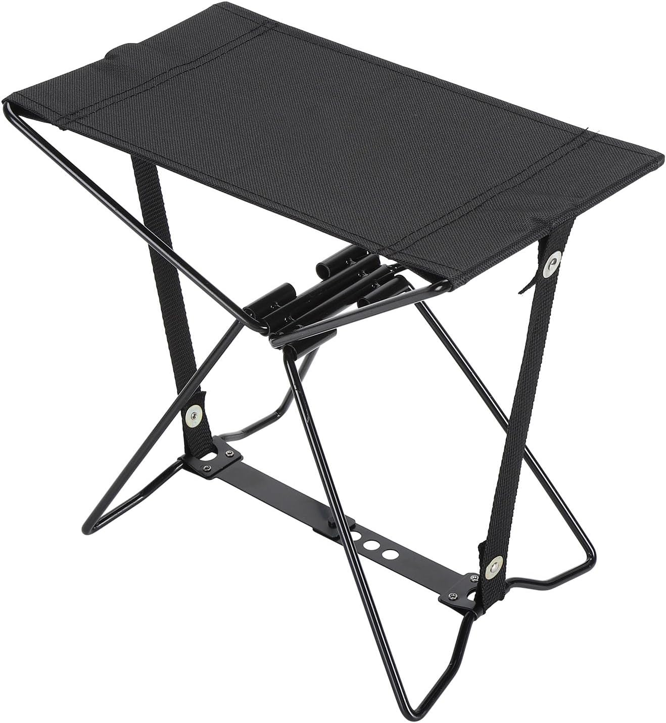 2024 Upgraded Folding Stool, Portable Folding Stool, Fishing Stool, Non-slip Bottom, Suitable for Camping Gardening Fishing Hiking BBQ Black