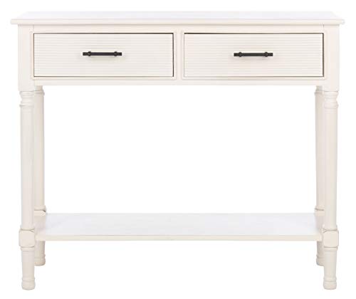 Safavieh Home Collection Ryder Black 2-Drawer Bottom Shelf Console Table CNS5719B, 0