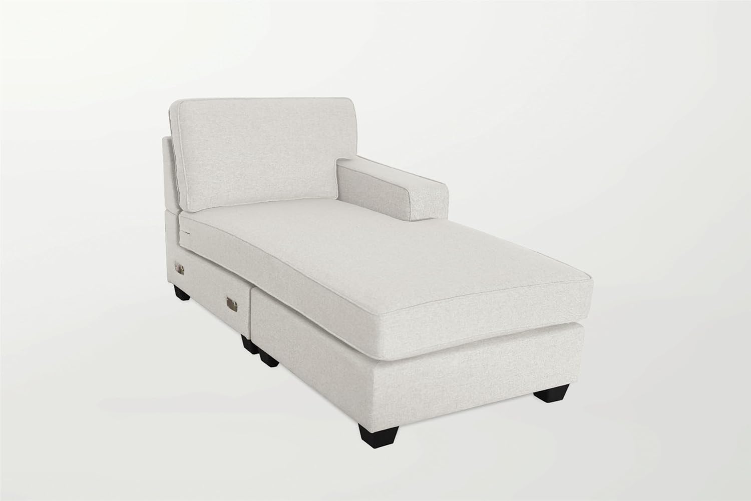 137'' Reversible Flexible Combination Modular Sofa Couche with Ottoman Sectional, Cream