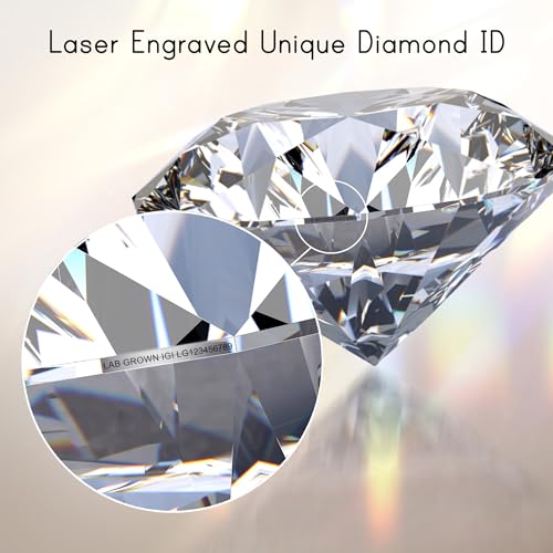 Lab-Grown Diamond Stud Earrings With Unique laser engraved Diamond ID, Set In Platinum, White Gold or Yellow Gold - D Color, VVS2 Clarity, IGI Certified Lab-Grown Diamonds - Available in 1, 2 CT TW