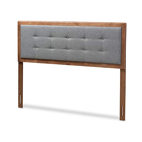 Baxton Studio Headboards, Queen, Dark Gray/Walnut